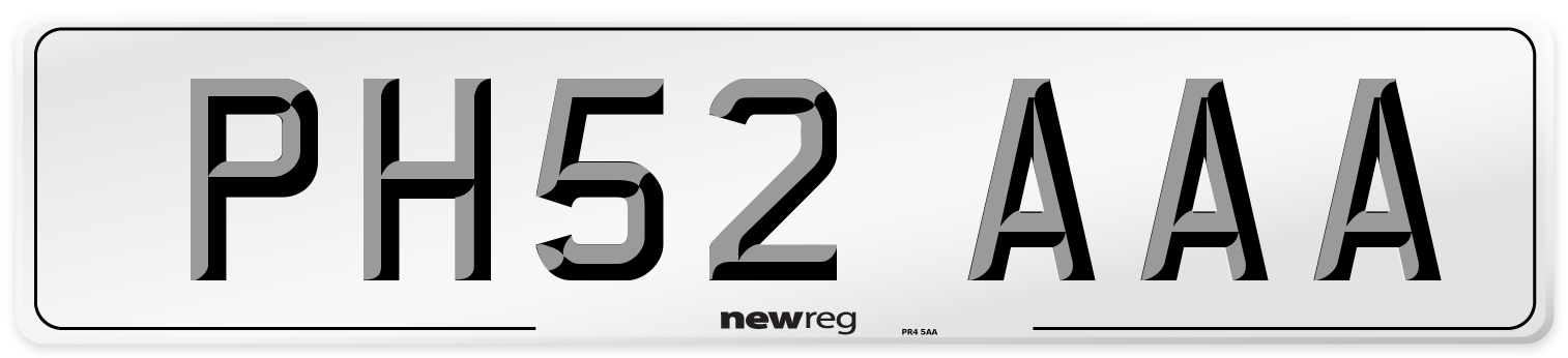 PH52 AAA Number Plate from New Reg